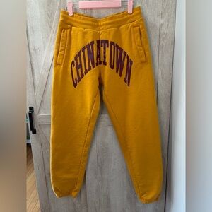 Chinatown Market Mustard Yellow Sweatpants | Size S | Heavyweight